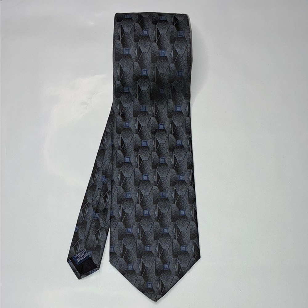 David Taylor Gray and Blue Silk Tie